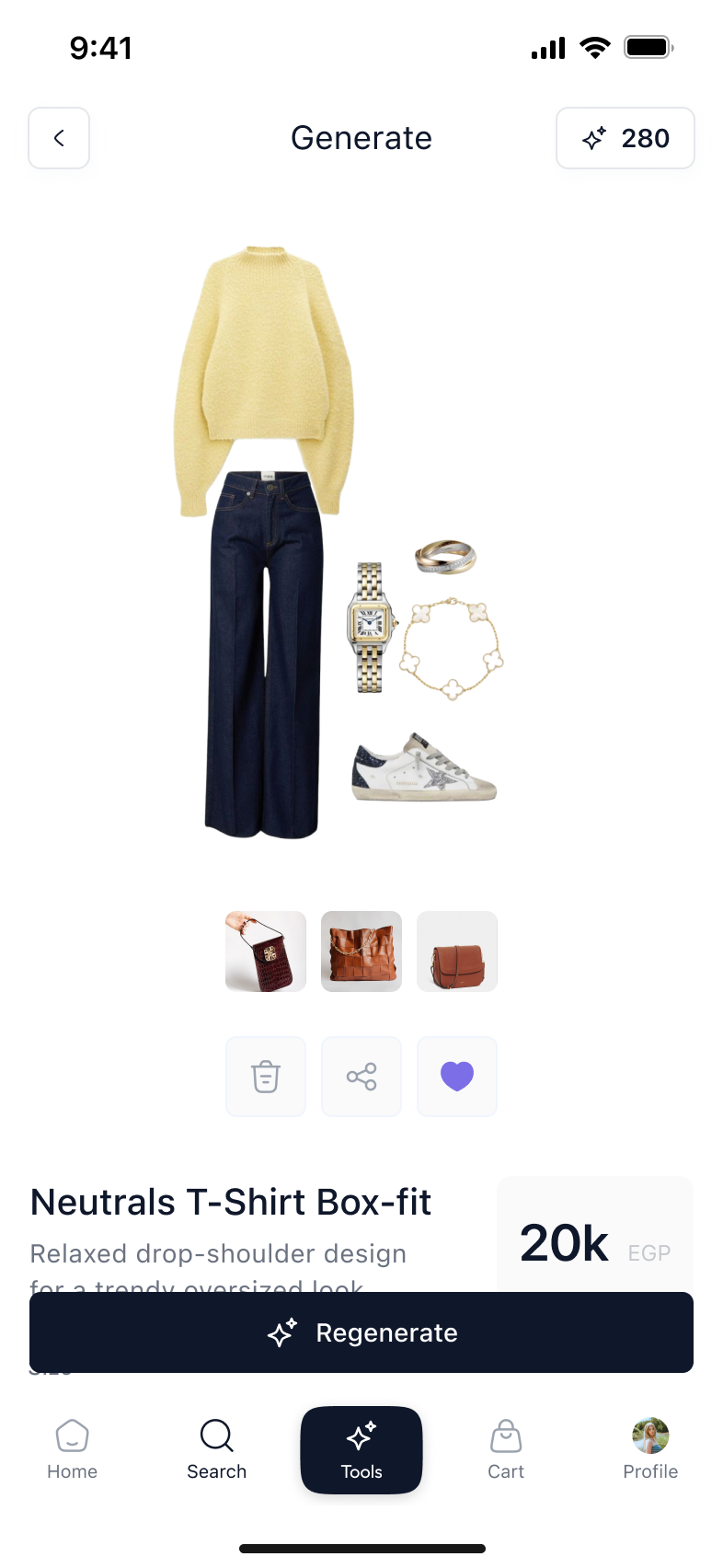 Generating an outfit